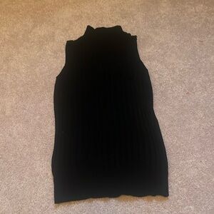 Basis Black Sleeveless Mockneck